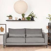 Sofá 3 Lugares Versatti Suede Cinza 210 cm Sofá 3 Lugares Versatti Suede Cinza 210 cm