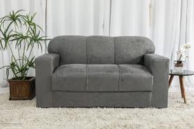 Sofá 3 Lugares Xaropinho Suede Cinza Sofá 3 Lugares Xaropinho Suede Cinza