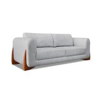 Sofá 3 Lugares Yves Bouclé Cinza 180 cm