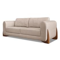 Sofá 3 Lugares Yves Linho Rústico Areia 180 cm