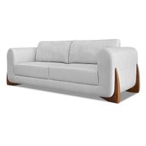 Sofá 3 Lugares Yves Linho Rústico Grigio 220 cm