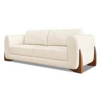 Sofá 3 Lugares Yves Linho Rústico Natural 180 cm