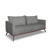 Sofá 3 Lugares Zeus Veludo Cinza Chumbo 180 cm Sofá 3 Lugares Zeus Veludo Cinza Chumbo 180 cm