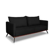 Sofá 3 Lugares Zeus Veludo Preto 180 cm Sofá 3 Lugares Zeus Veludo Preto 180 cm
