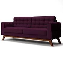 Sofá 300 cm 4 Lugares Sandero B-292 Veludo Uva - Domi