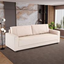 Sofá 3,5 Lugares Herval Clean, Linho Bege