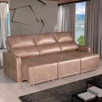 Sofá 4 Lugares 2,50m Retrátil e Reclinável Lyon Bom Pastor