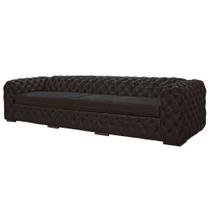 Sofá 4 Lugares Astúria 280cm Couro Marrom Fosco - Gran Belo Sofá 4 Lugares Astúria 280cm Couro Marrom Fosco - Gran Belo