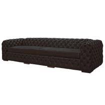 Sofá 4 Lugares Astúria 280cm Couro Marrom Fosco - Gran Belo Sofá 4 Lugares Astúria 280cm Couro Marrom Fosco - Gran Belo