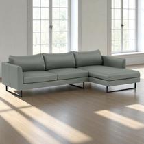 Sofá 4 Lugares com Chaise Lado Direito e Revestimento em material sintético Sofá 4 Lugares com Chaise Lado Direito e Revestimento em material sintético