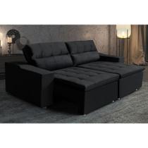 Sofá 4 Lugares Concept Retrátil e Reclinável 2,50m Suede -UmaBox