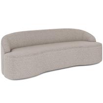 Sofá 4 Lugares Curvo Sala de Estar Living Lótus D02 Bouclê Bege 230 cm C-62 - Lyam Decor Sofá 4 Lugares Curvo Sala de Estar Living Lótus D02 Bouclê Bege 230 cm C-62 - Lyam Decor