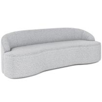 Sofá 4 Lugares Curvo Sala de Estar Living Lótus D02 Bouclê Cinza 280 cm B-56 - Lyam Sofá 4 Lugares Curvo Sala de Estar Living Lótus D02 Bouclê Cinza 280 cm B-56 - Lyam