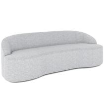 Sofá 4 Lugares Curvo Sala de Estar Living Lótus D02 Linho Cinza 280 cm D-315 - Lyam Sofá 4 Lugares Curvo Sala de Estar Living Lótus D02 Linho Cinza 280 cm D-315 - Lyam