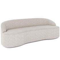 Sofá 4 Lugares Curvo Sala de Estar Living Lótus D02 Linho Cru 260 cm D-461 - Lyam Decor
