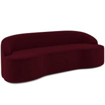 Sofá 4 Lugares Curvo Sala de Estar Living Lótus D02 Veludo Marsala 260 cm D-278 - Lyam Sofá 4 Lugares Curvo Sala de Estar Living Lótus D02 Veludo Marsala 260 cm D-278 - Lyam