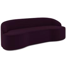 Sofá 4 Lugares Curvo Sala de Estar Living Lótus D02 Veludo Roxo 280 cm C-292 - Lyam Sofá 4 Lugares Curvo Sala de Estar Living Lótus D02 Veludo Roxo 280 cm C-292 - Lyam