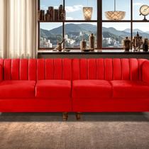 Sofá 4 Lugares Decoração Retrô Clássico Realeza Chesterfield Sofá 4 Lugares Decoração Retrô Clássico Realeza Chesterfield