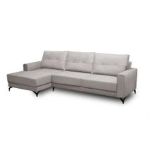 Sofá 4 Lugares Heros com Chaise Esquerdo Veludo Prata Sofá 4 Lugares Heros com Chaise Esquerdo Veludo Prata