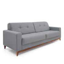 Sofá 4 Lugares Herval Safira Linho Cinza, 240 cm Sofá 4 Lugares Herval Safira Linho Cinza, 240 cm