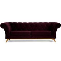 Sofá 4 Lugares Império 300 Cm Veludo Roxo Grape C-292