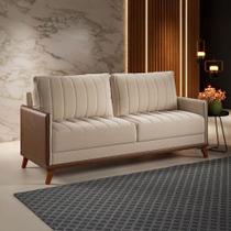 Sofá 4 Lugares Living Distreto Bronze/Durango - Viero Móveis Sofá 4 Lugares Living Distreto Bronze/Durango - Viero Móveis