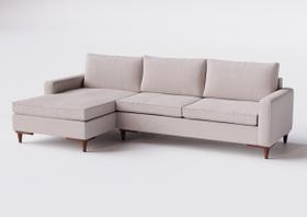 Sofá 4 Lugares Living Fixo Viena com Chaise 2,70m em Bouclé