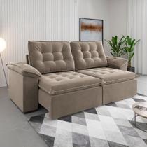 Sófa 4 Lugares Mozart Retrátil e Reclinável Perola - Viero Móveis