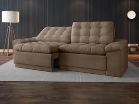Sofá 4 Lugares Net Confort Assento Retrátil e Reclinável Capuccino 2,20m (L)