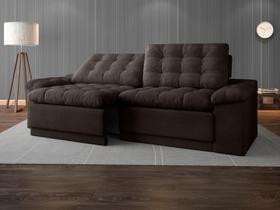 Sofá 4 Lugares Net Confort Assento Retrátil e Reclinável Chocolate 2,20m (L)