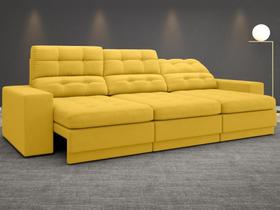 Sofá 4 Lugares Net Jobim Assento Retrátil e Reclinável Canário 2,30m (L) Sofá 4 Lugares Net Jobim Assento Retrátil e Reclinável Canário 2,30m (L)