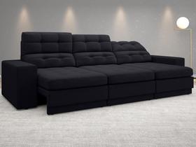 Sofá 4 Lugares Net Jobim Assento Retrátil e Reclinável Preto 2,30m (L)