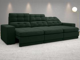 Sofá 4 Lugares Net Jobim Assento Retrátil e Reclinável Verde 2,30m (L)