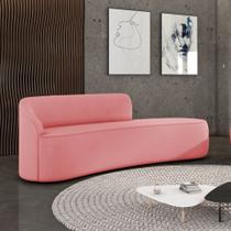 Sofá 4 Lugares Orgânico 220 cm Morgan Suede Rosê D03 - D'Rossi