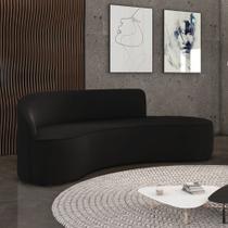 Sofá 4 Lugares Orgânico 220 cm Morgan Veludo Preto Sofá 4 Lugares Orgânico 220 cm Morgan Veludo Preto