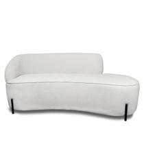 Sofá 4 Lugares Orgânico 220cm Pé Ferro Pto Morgan Bouclê L01 - D'rossi Cor Cinza Sofá 4 Lugares Orgânico 220cm Pé Ferro Pto Morgan Bouclê L01 - D'rossi Cor Cinza