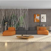 Sofá 4 Lugares Orgânico com Chaise e 3 Módulos Berlim Bouclê Cr K01 - D Rossi Sofá 4 Lugares Orgânico com Chaise e 3 Módulos Berlim Bouclê Cr K01 - D Rossi