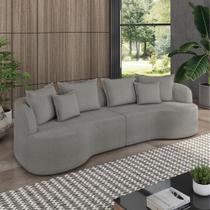 Sofá 4 Lugares Orgânico Living 250cm Mersa Bouclê K01 - D'Rossi Sofá 4 Lugares Orgânico Living 250cm Mersa Bouclê K01 - D'Rossi