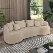 Sofá 4 Lugares Orgânico Living 250cm Mersa Bouclê K01 - D'Rossi