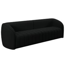 Sofá 4 Lugares Para Sala 252cm Lazio M03 Veludo Preto - Lyam Decor