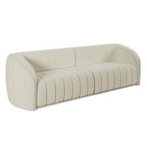 Sofá 4 Lugares Para Sala 292cm Lazio M03 Bouclê Bege Claro - Lyam Decor Sofá 4 Lugares Para Sala 292cm Lazio M03 Bouclê Bege Claro - Lyam Decor