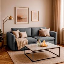 Sofá 4 Lugares para Sala de Estar 232cm Retrátil Veneza Sofá 4 Lugares para Sala de Estar 232cm Retrátil Veneza
