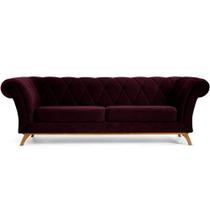 Sofá 4 Lugares Para Sala de Estar Império 280 cm D02 Veludo Roxo Grape C-292 - Lyam Decor Sofá 4 Lugares Para Sala de Estar Império 280 cm D02 Veludo Roxo Grape C-292 - Lyam Decor
