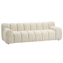 Sofá 4 Lugares Para Sala de Estar Living 230 cm Gomo Bouclé Off White - Nexta Casa Sofá 4 Lugares Para Sala de Estar Living 230 cm Gomo Bouclé Off White - Nexta Casa