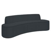 Sofá 4 Lugares para Sala de Estar Living 230cm Koane D06 Bouclê Cinza Escuro - Mpozenato Sofá 4 Lugares para Sala de Estar Living 230cm Koane D06 Bouclê Cinza Escuro - Mpozenato