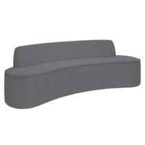 Sofá 4 Lugares para Sala de Estar Living 230cm Koane D06 Bouclê Cinza - Mpozenato Sofá 4 Lugares para Sala de Estar Living 230cm Koane D06 Bouclê Cinza - Mpozenato