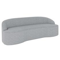 Sofá 4 Lugares para Sala de Estar Living 230cm Theo D06 Linho Cinza Claro - Mpozenato Sofá 4 Lugares para Sala de Estar Living 230cm Theo D06 Linho Cinza Claro - Mpozenato