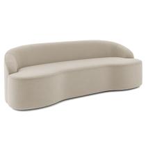 Sofá 4 Lugares para Sala de Estar Living 230cm Theo D06 Veludo Creme - Mpozenato Sofá 4 Lugares para Sala de Estar Living 230cm Theo D06 Veludo Creme - Mpozenato