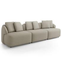 Sofá 4 Lugares Para Sala De Estar Living 294cm Arlo F04 Linho Bege - Lyam Decor Sofá 4 Lugares Para Sala De Estar Living 294cm Arlo F04 Linho Bege - Lyam Decor