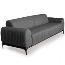 Sofá 4 Lugares Para Sala de Estar Molino 260 cm D02 Linho Cinza C-416 - Lyam Decor Sofá 4 Lugares Para Sala de Estar Molino 260 cm D02 Linho Cinza C-416 - Lyam Decor